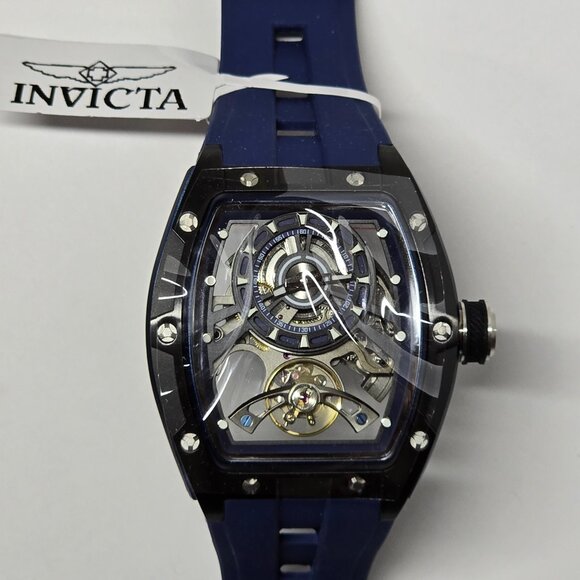 Invicta S1 Rally Torque Automatic Men's Watch w/ Skeleton Dial 44mm Blue (49036) - Picture 10 of 13